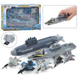 Набор с транспортом морской флот, 8 предметов, снаряды, в кор. 41,5*28*7см (18шт) Набор с транспортом морской флот, 8 предметов, снаряды, в кор. 41,5*28*7см (18шт)