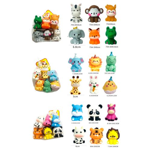 Игрушка для купания набор 6шт, животные, от 6см, пищалка, 3 вида, в сетке, 10*14*9см (180шт) Игрушка для купания набор 6шт, животные, от 6см, пищалка, 3 вида, в сетке, 10*14*9см (180шт)