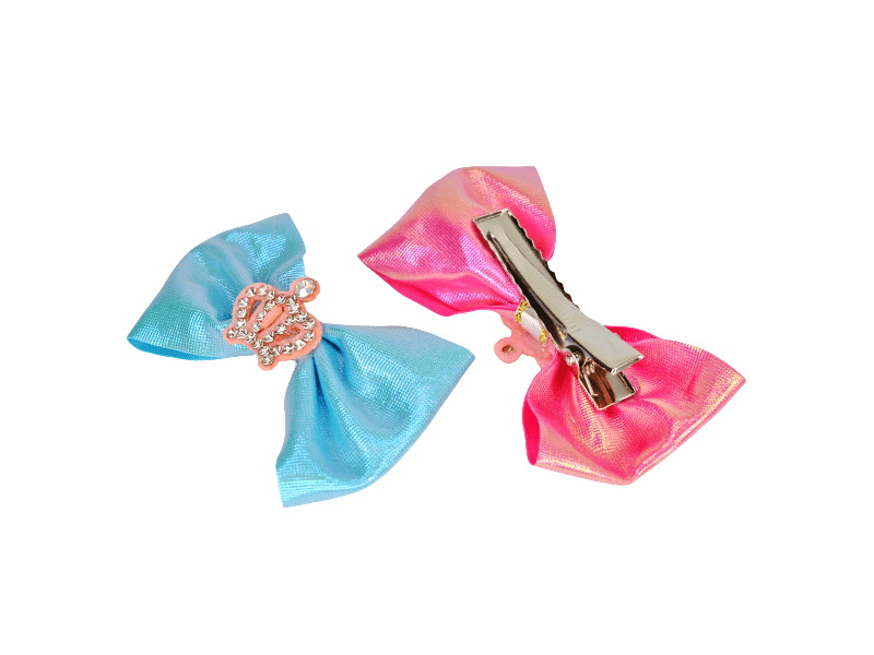 Зажим для волос бант с короной, ЦЕНА ЗА ПЛАНШ 20ШТ, 48*9см