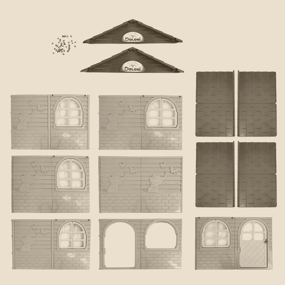 Будинок з шторками ЕКО ЛІНІЯ, 265*130*119см, в кор. 128*88*55см, ТМ Долоні, Україна