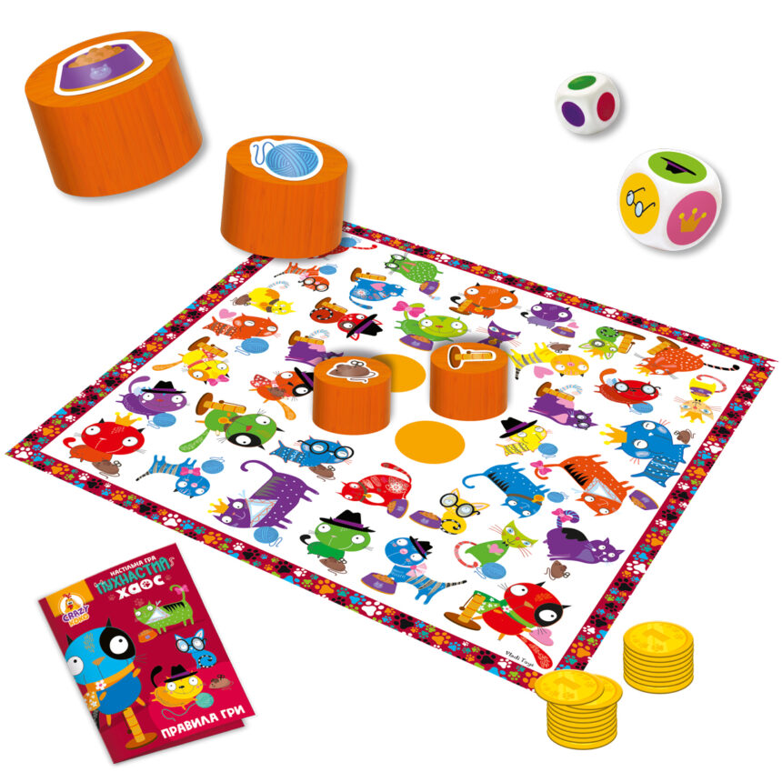 Гра настільна розважальна. Пухнастий хаос.в кор.26*26*6см (укр), ТМ Vladi Toys, Україна