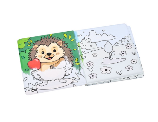 Книжка для купання, LIMO TOY Як зростити яблука?, 15*15*2см, книжка-розмальовка водою, пак. 18*22*2см  (96шт)