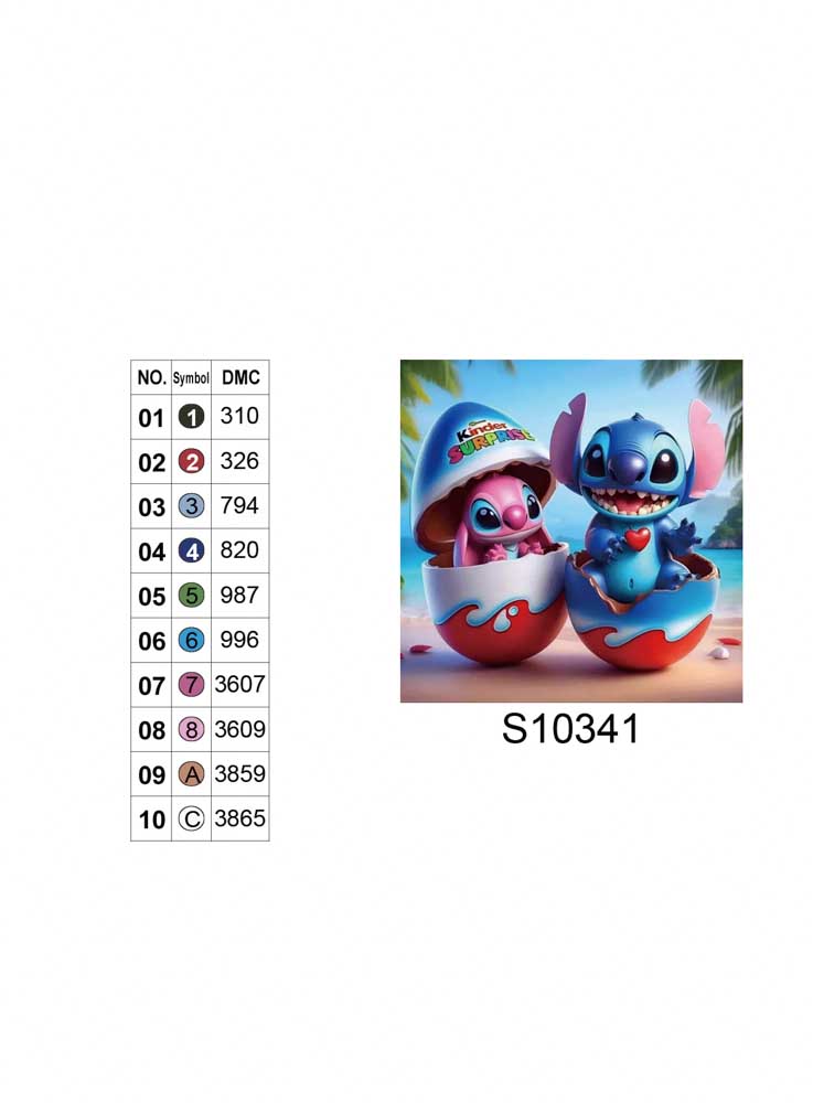 Алмазная мозаика "Стич-сюрприз", 20*20см, на рамке, в кор. 21*21*2,5см, ТМ Dreamtoys
