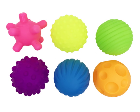 Набір тактильних м'ячиків "Яскраві", в кор. 19*13*7см, ТМ MEGAZayka