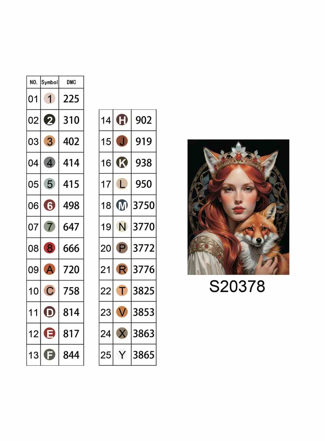 Алмазна мозаїка "Руда королева лісу", на підрамнику 30*40см, в кор. 31*41*2,5см, ТМ Dreamtoys