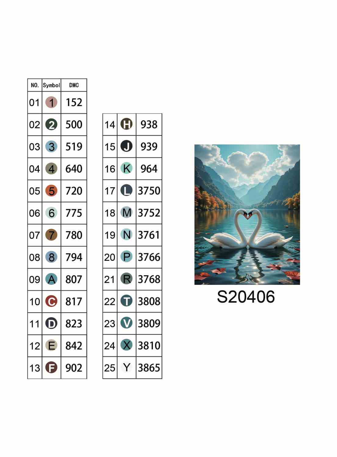 Алмазна мозаїка "Озеро закоханих", на підрамнику 30*40см, в кор. 31*41*2,5см, ТМ Dreamtoys