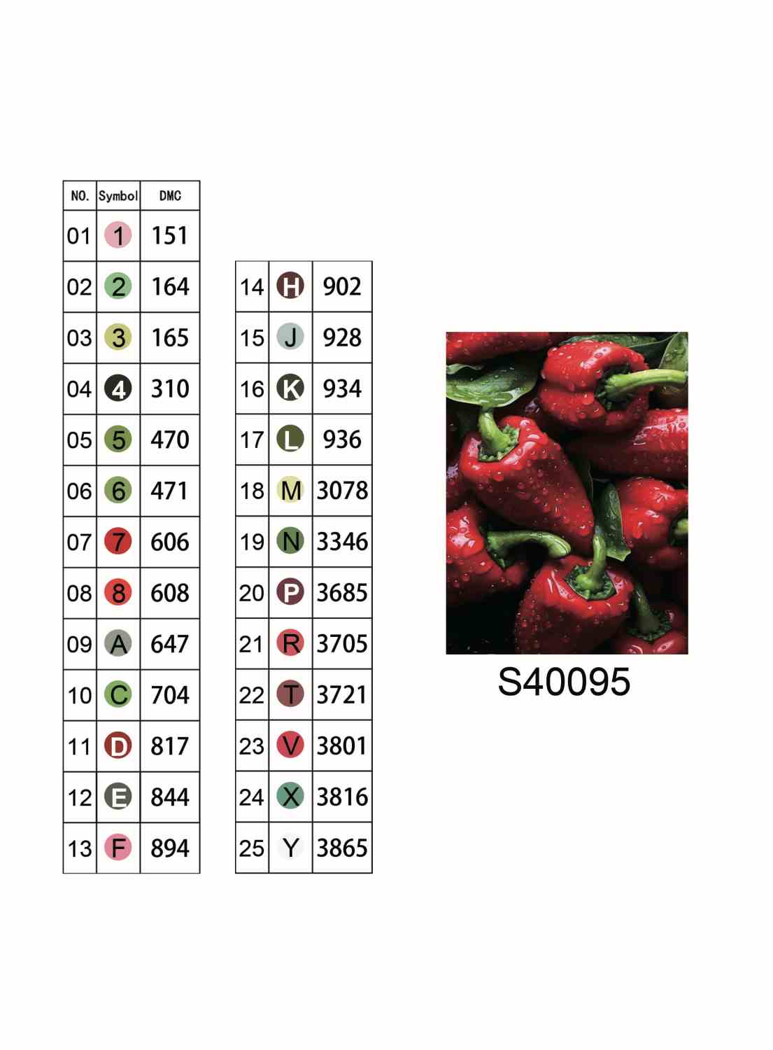 Алмазная мозаика "Красные перцы" 40*50см, на подрамнике, в кор. 41*51*2,5см, ТМ Dreamtoys