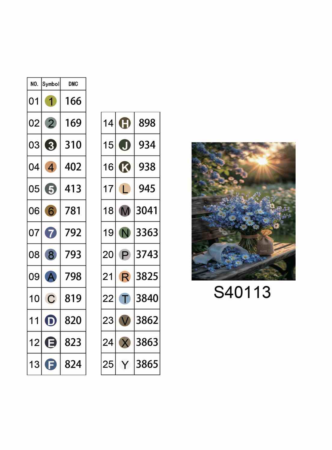 Алмазная мозаика "Солнечная дымка и васильки" 40*50см, на подрамнике, в кор. 41*51*2,5см, ТМ Dreamtoys