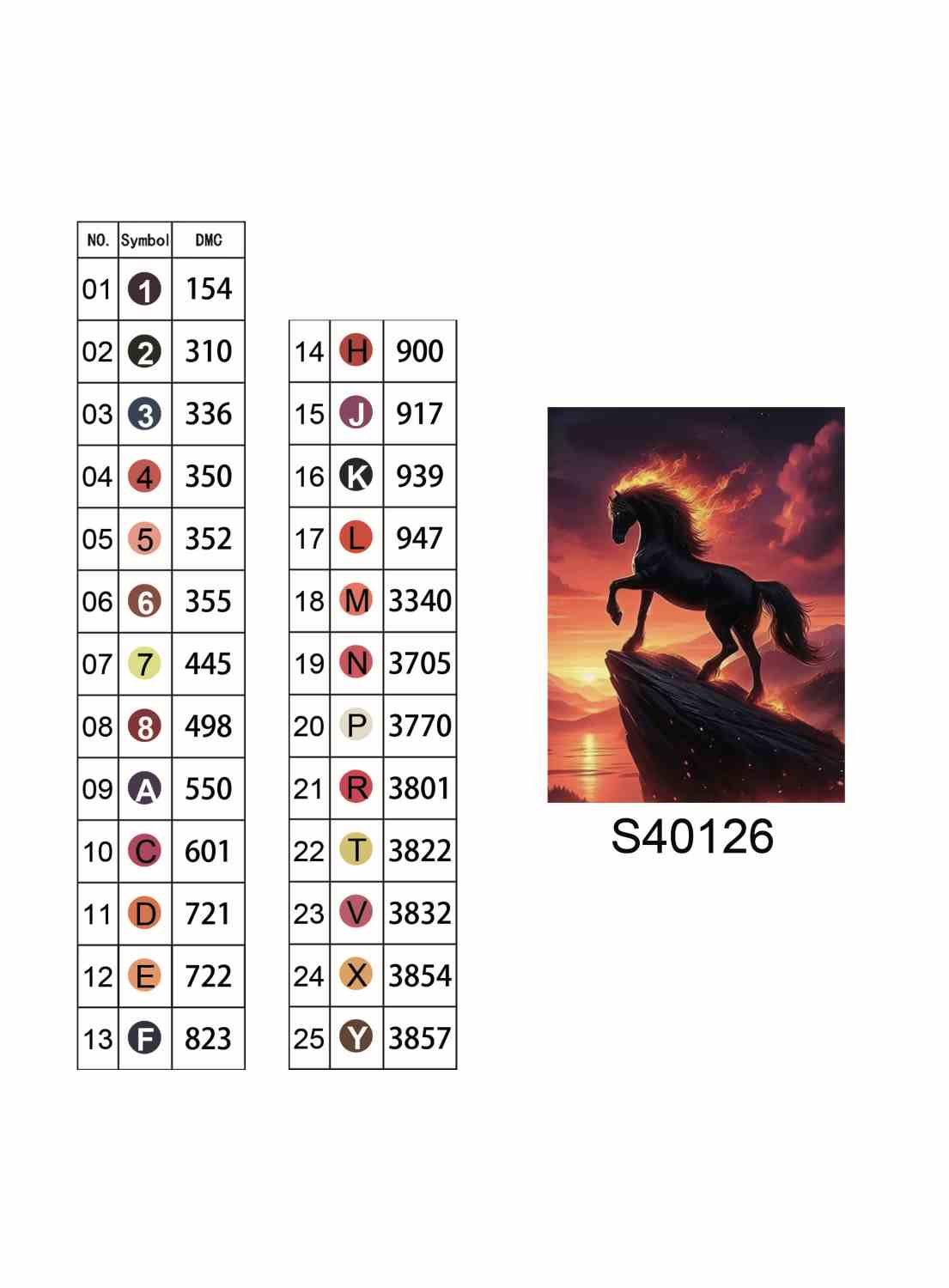 Алмазная мозаика "Огненная грива" 40*50см, на подрамнике, в кор. 41*51*2,5см, ТМ Dreamtoys