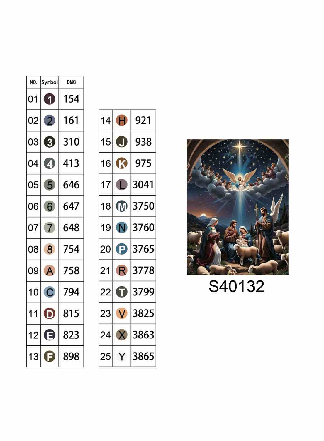 Алмазная мозаика "Вертеп" 40*50см, на подрамнике, в кор. 41*51*2,5см, ТМ Dreamtoys