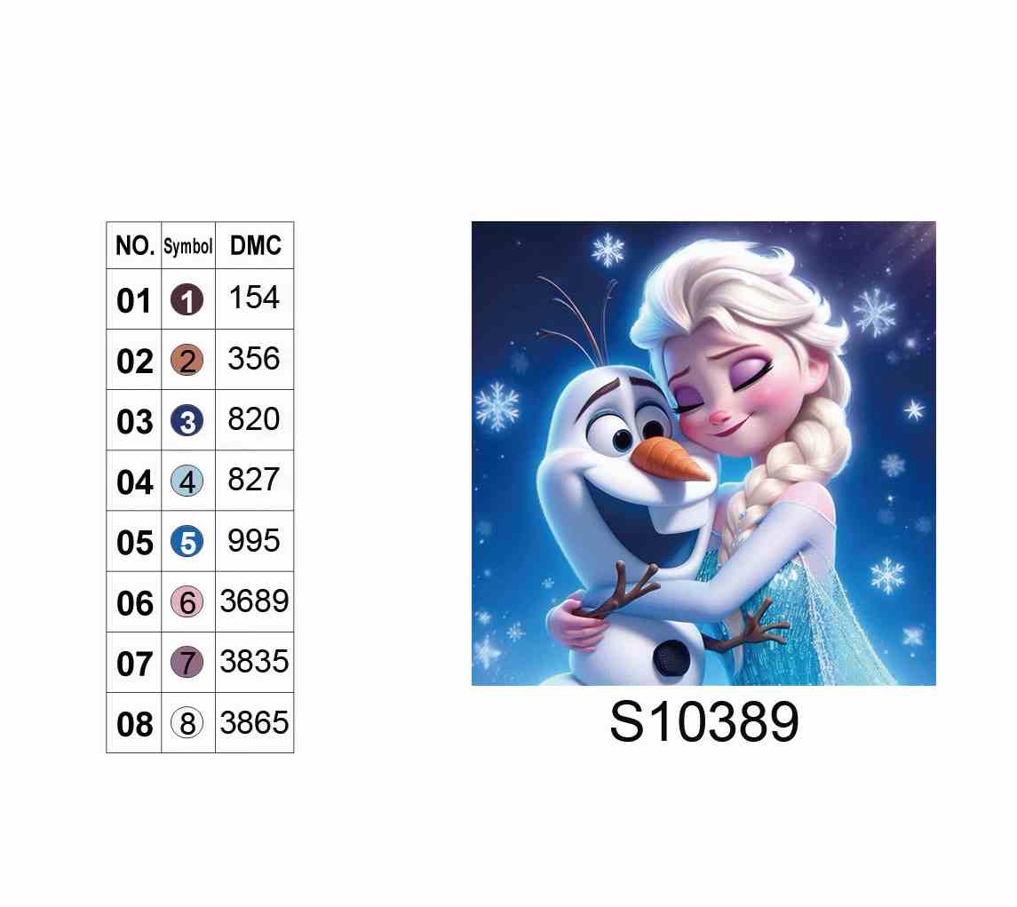 Алмазная мозаика "Теплые объятия в ледяном мире", 20*20см, на рамке, кор. 21*21*2,5см, ТМ Dreamtoys