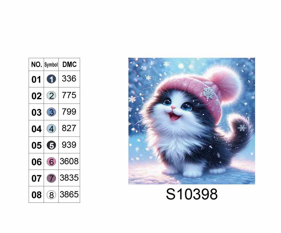 Алмазная мозаика "Радость первого снега", 20*20см, на рамке, кор. 21*21*2,5см, ТМ Dreamtoys