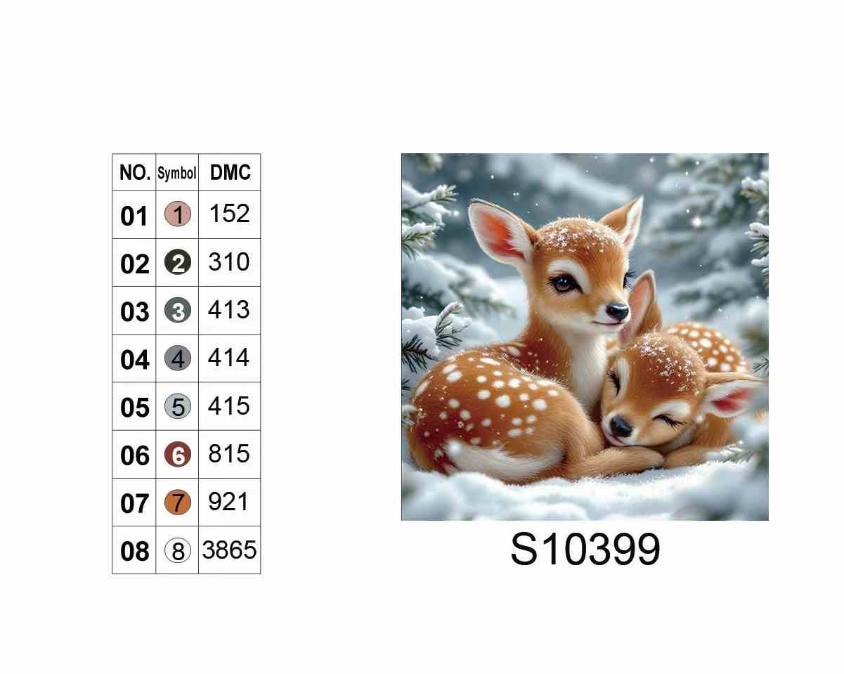 Алмазна мозаїка "Лісовий затишок для оленят", 20*20см, на рамці, в кор. 21*21*2,5см, ТМ Dreamtoys