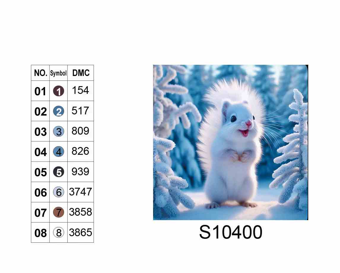 Алмазная мозаика "Снежный бельчонок", 20*20см, на рамке, кор. 21*21*2,5см, ТМ Dreamtoys