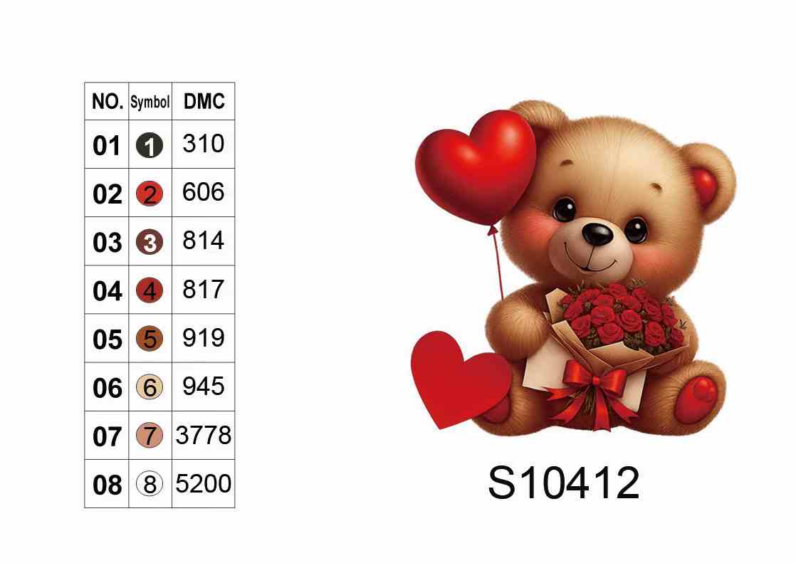 Алмазная мозаика "Мишка- романтик", 20*20см, на рамке, кор. 21*21*2,5см, ТМ Dreamtoys