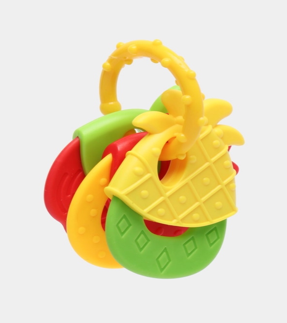 Набор прорезывателей-грызунков для зубов, детский, Фрукты 3 штуки, пак. 14*10см