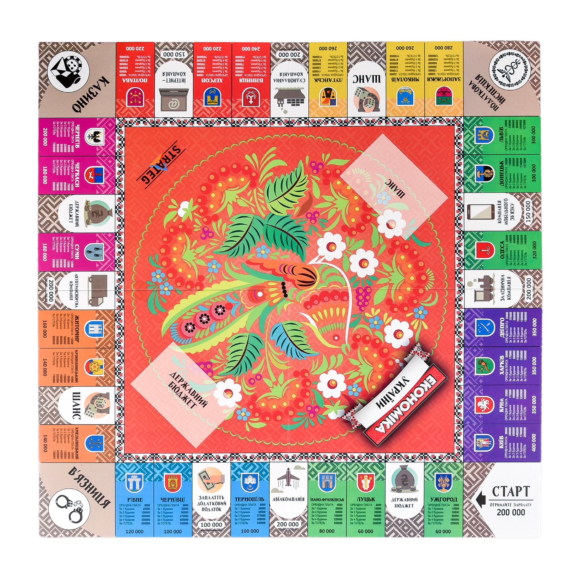 Настільна гра "Економіка України", в кор. 34*29,1*5,4см, ТМ Стратег, Україна