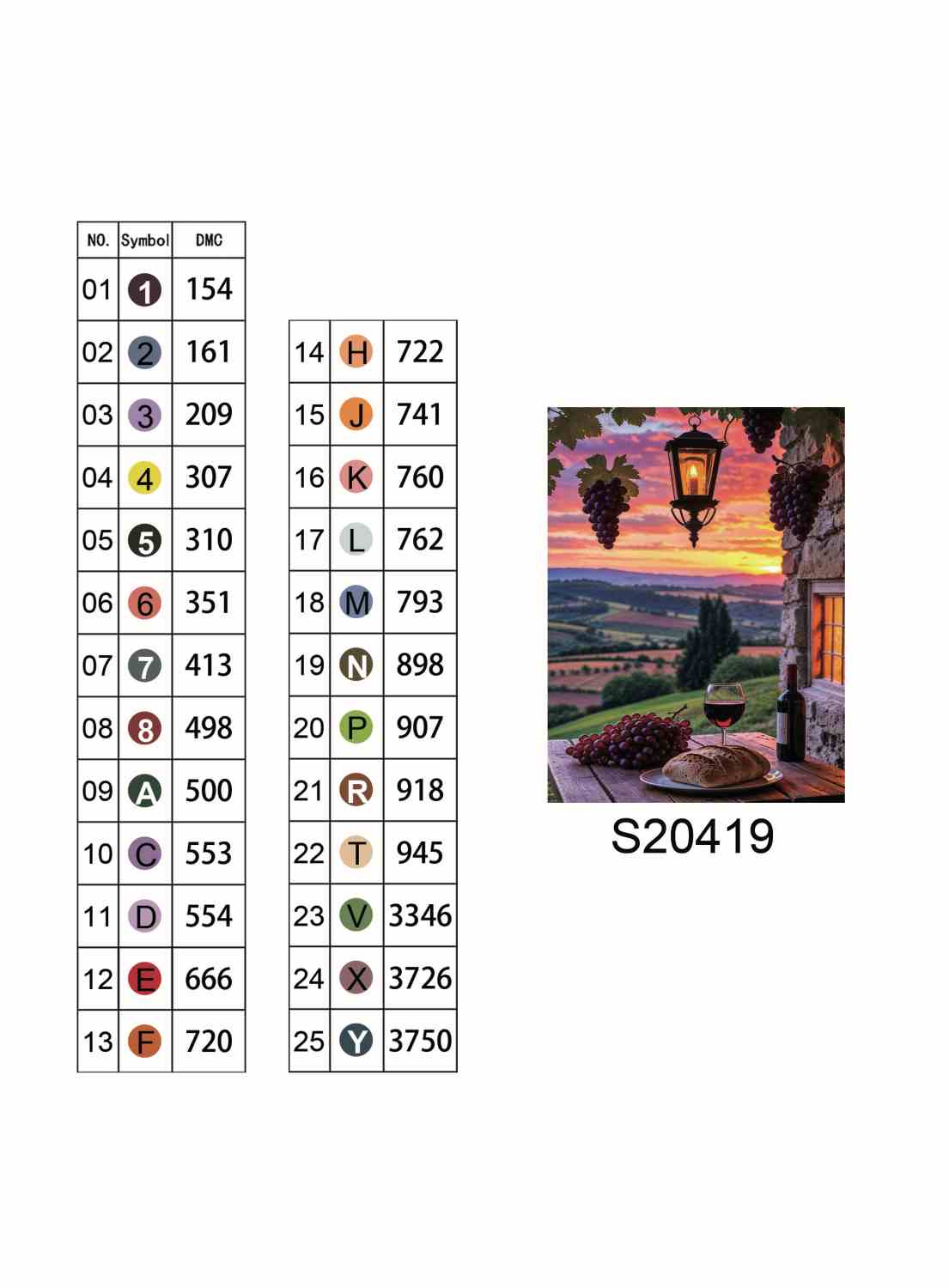 Алмазная мозаика "Закат солнця в Тоскане", на подрамнике 30*40см, в кор. 31*41*2,5см, ТМ Dreamtoys