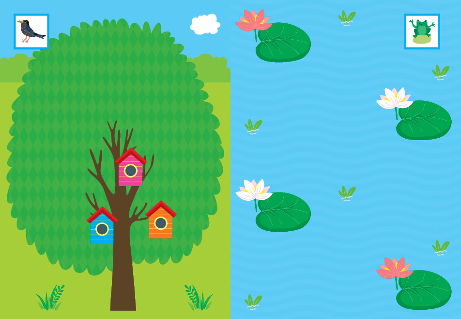 Книга "Наклей, малятко! Стриб-скок! Хто де живе?" 17*23см, Україна, ТМ УЛА