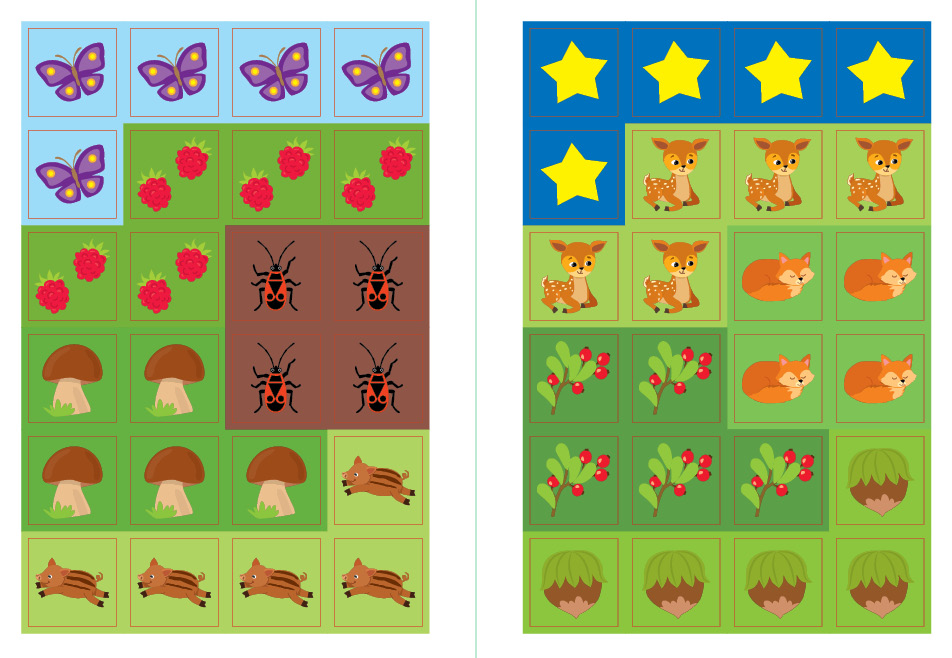 Книга "Наклей, малятко! Фир-фир! Хто живе в лісі?" 17*23см, Україна, ТМ УЛА