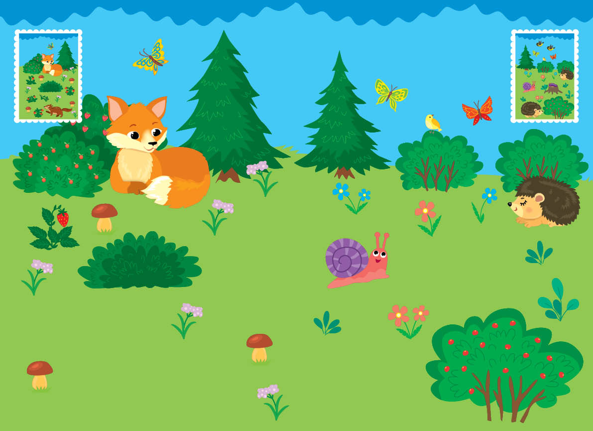 Книга "Прості аплікації великими наліпками. Лісові звірята" 21*30,5см, Україна, ТМ УЛА