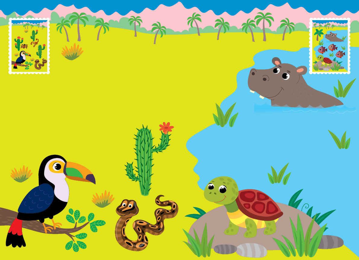 Книга "Прості аплікації великими наліпками. Тварини світу" 21*30,5см, Україна, ТМ УЛА