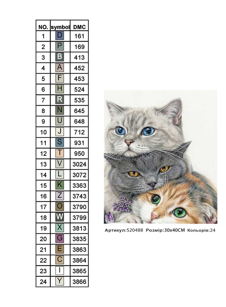Алмазная мозаика "Кото-пирамида" 30*40см, на рамке, в кор. 31*41*2,5см, ТМ Dreamtoys