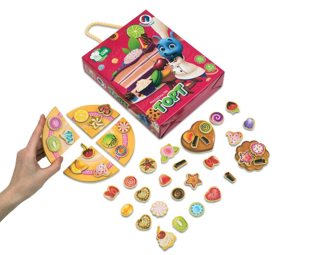 Гра магнітна "Торт", українська, в кор. 18*5*22см, ТМ Vladi Toys, Україна (14шт)