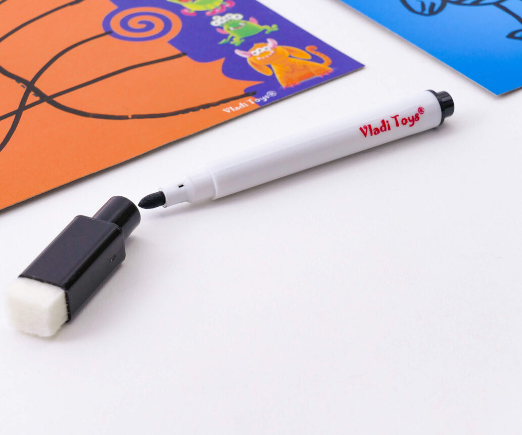 Гра з маркером "Пиши та вітірай. Монстрики" (укр), в кор. 15*3*17см, ТМ Vladi Toys, Україна
